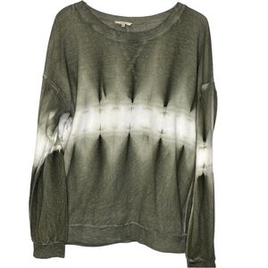 Tie Dye Easel Long Sleeved Oversized Crew Neck Shirt